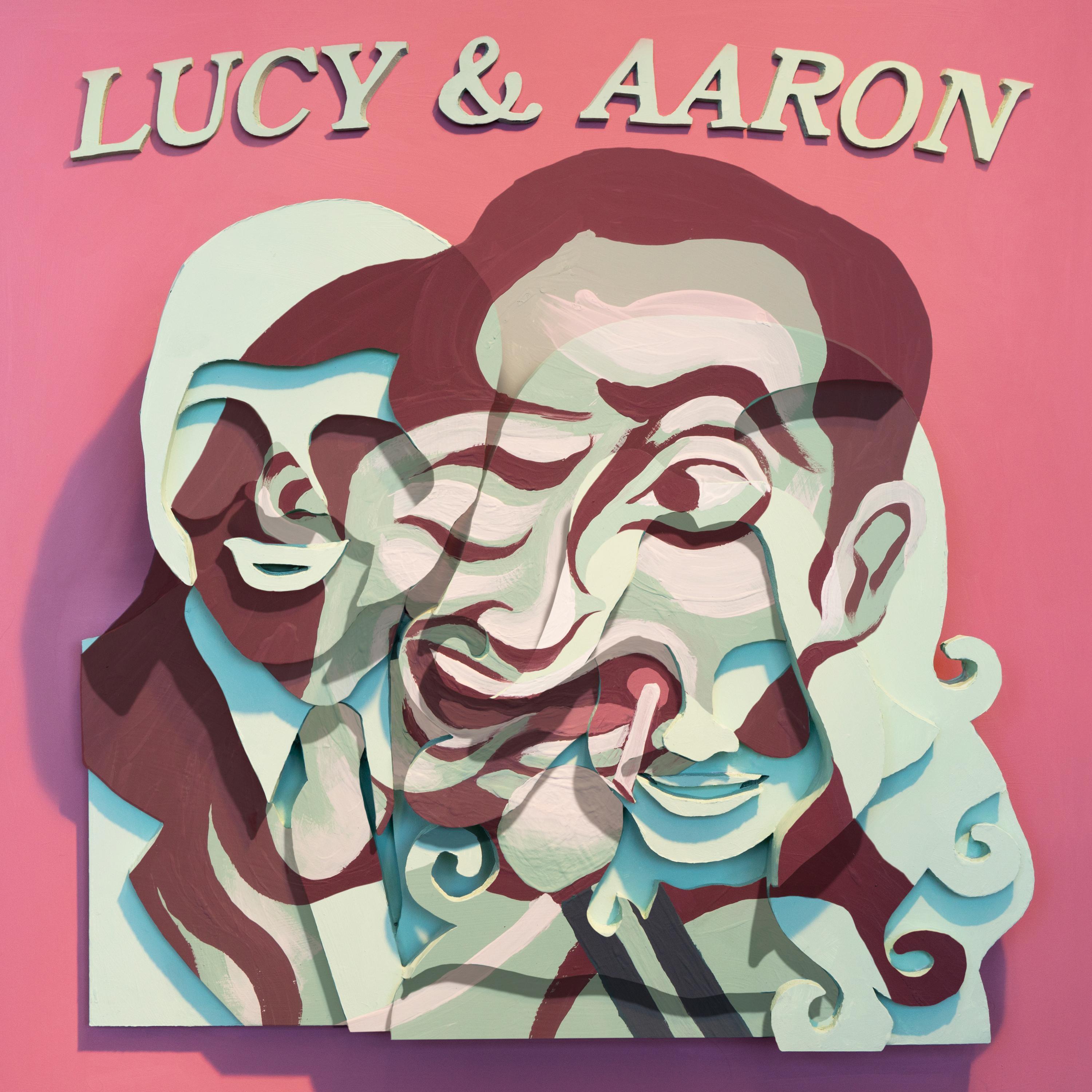 The artwork for the album Lucy & Aaron by Aaron Dilloway & Lucrecia Dalt