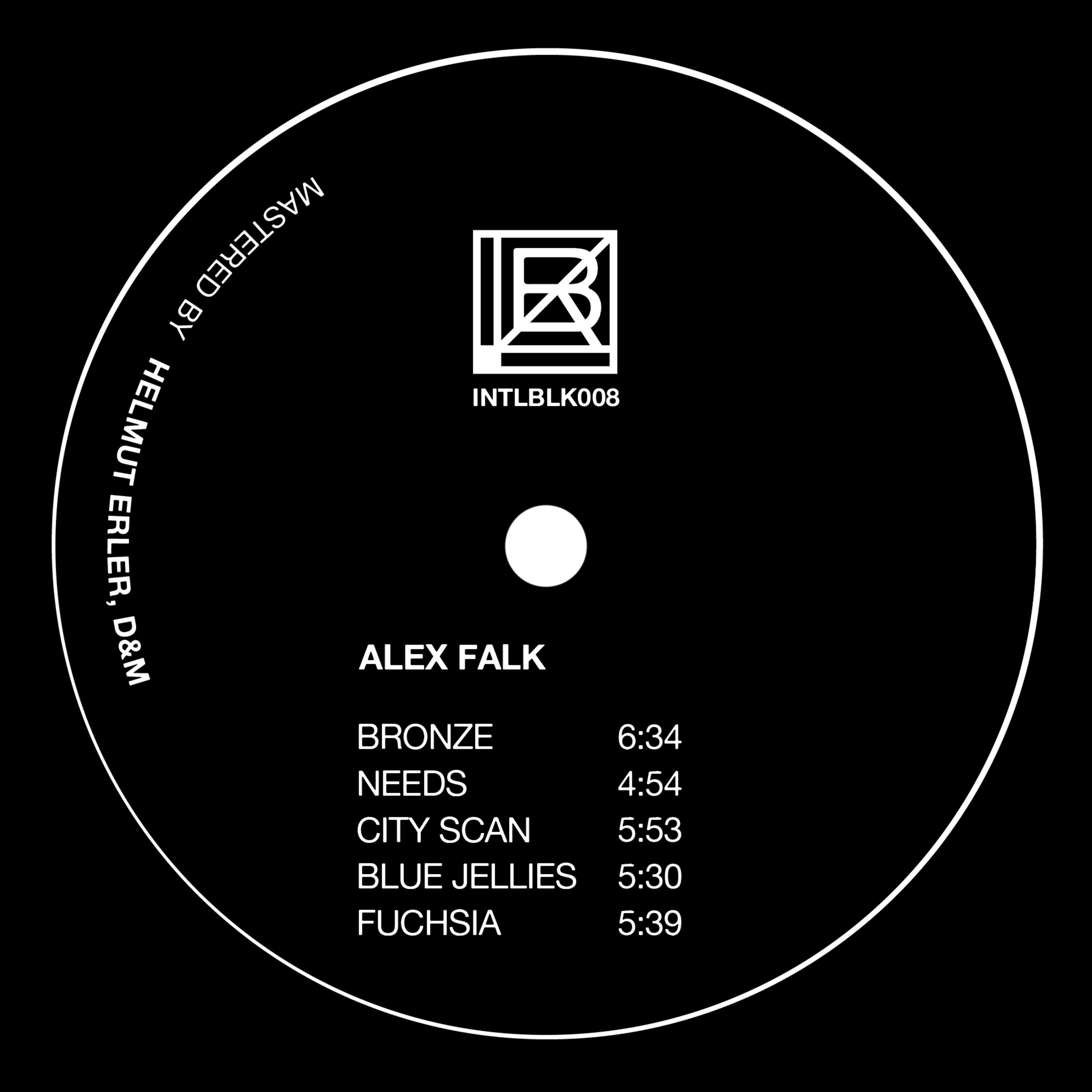 The artwork for the EP INTLBLK008 by Alex Falk