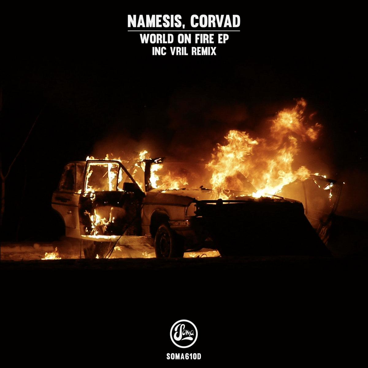 The artwork for the EP World On Fire by Namesis & Corvad