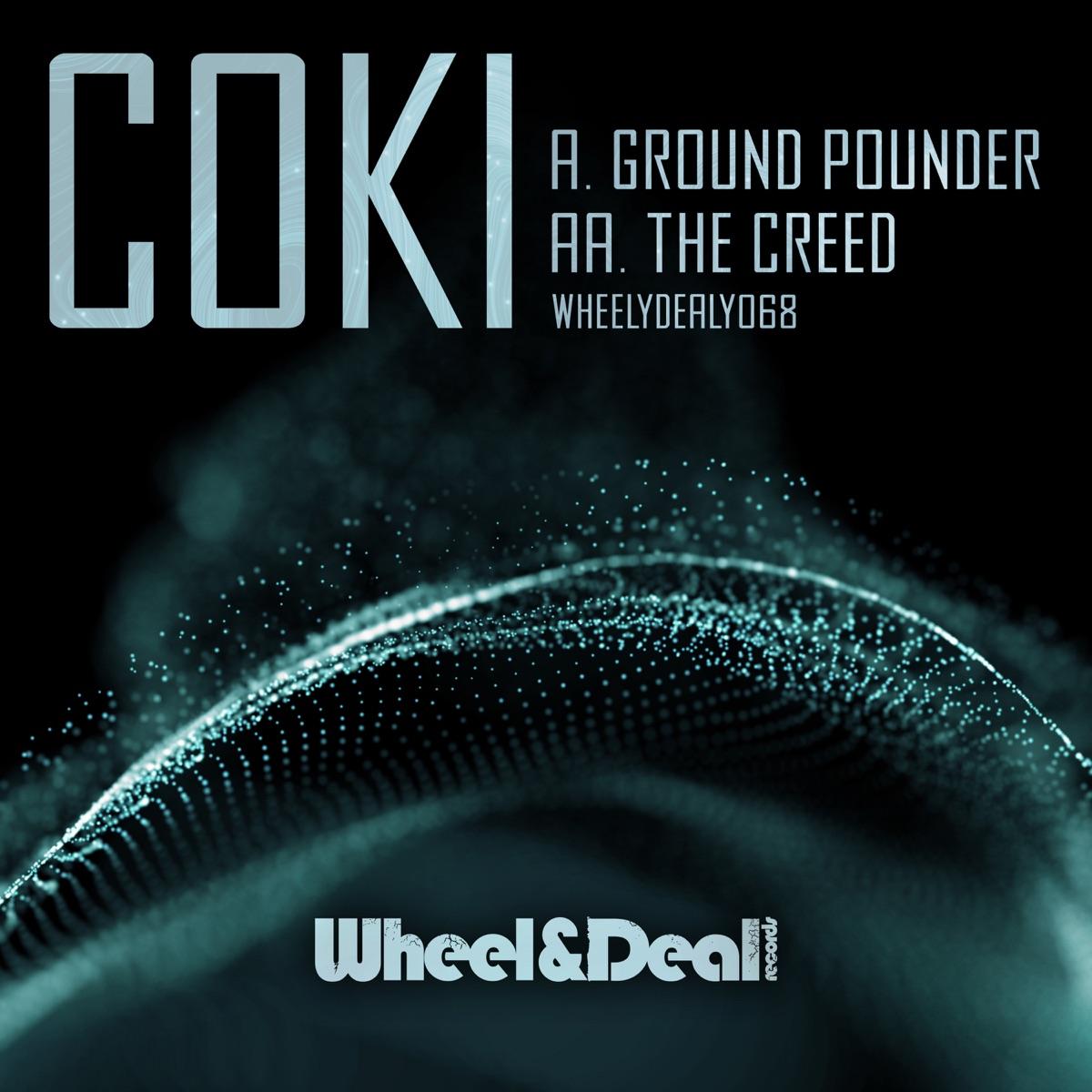 The artwork for the single Ground Pounder / The Creed by Coki