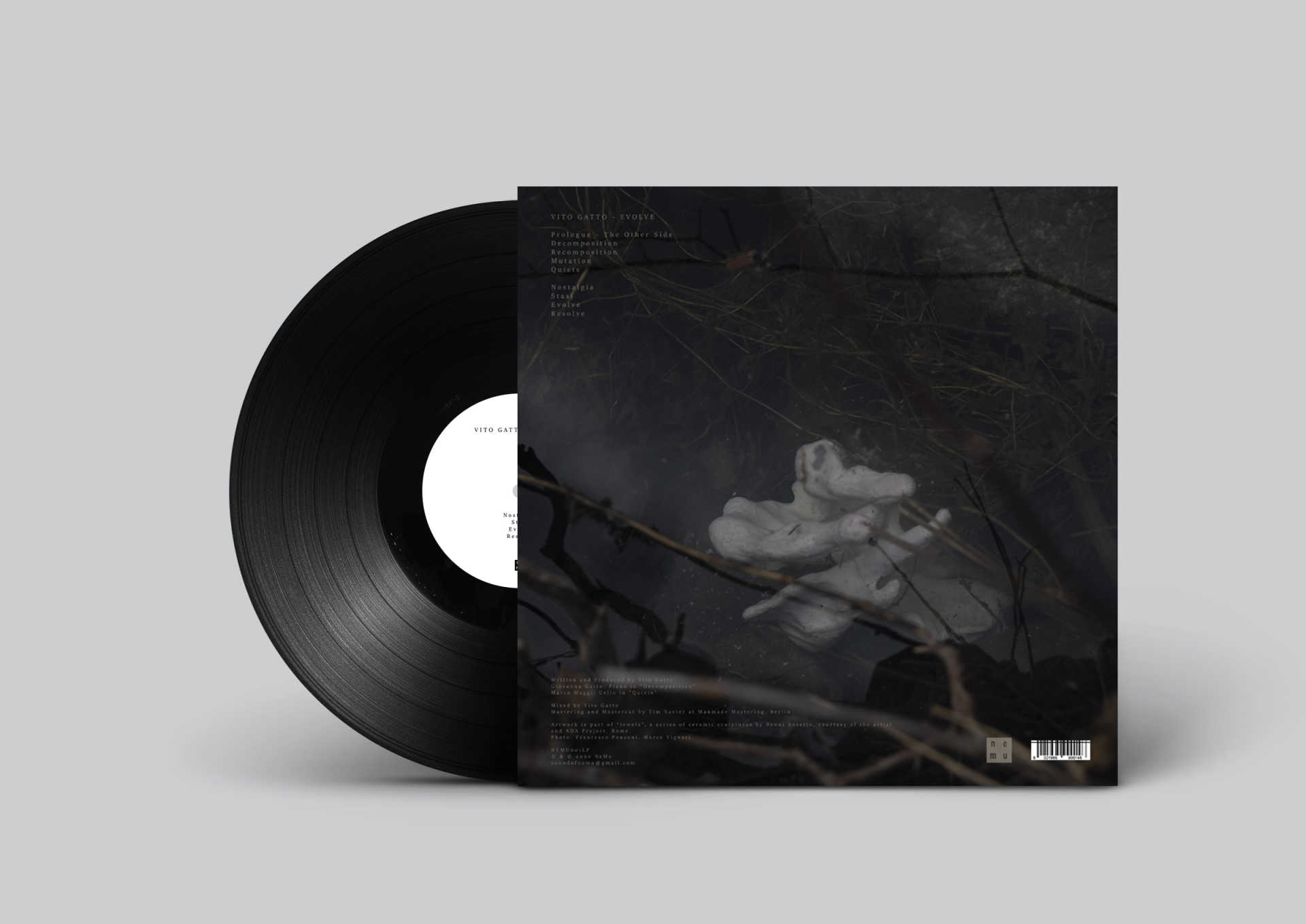 The vinyl cut of Evolve, by Vito Gatto